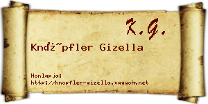Knöpfler Gizella névjegykártya